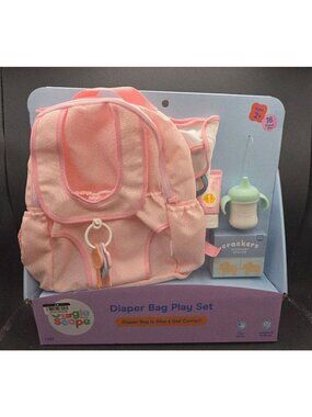 Giggle Scape Diaper Bag Play Set 16-Piece For Ages 2+ Backpack